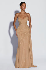 Ashika Maxi Dress - Gold Sparkle Dress Babyboo Fashion Premium Exclusive Design