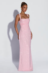 Calanthe Maxi Dress - Blush Sparkle Dress Babyboo Fashion Premium Exclusive Design