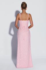 Calanthe Maxi Dress - Blush Sparkle Dress Babyboo Fashion Premium Exclusive Design