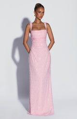 Calanthe Maxi Dress - Blush Sparkle Dress XS Babyboo Fashion Premium Exclusive Design
