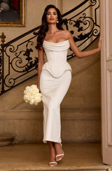 Calliope Midi Skirt - Ivory Skirt Babyboo Fashion Premium Exclusive Design