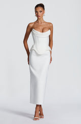 Calliope Midi Skirt - Ivory Skirt Babyboo Fashion Premium Exclusive Design