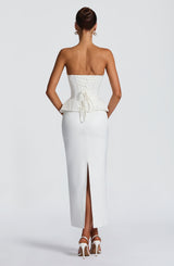Calliope Midi Skirt - Ivory Skirt Babyboo Fashion Premium Exclusive Design
