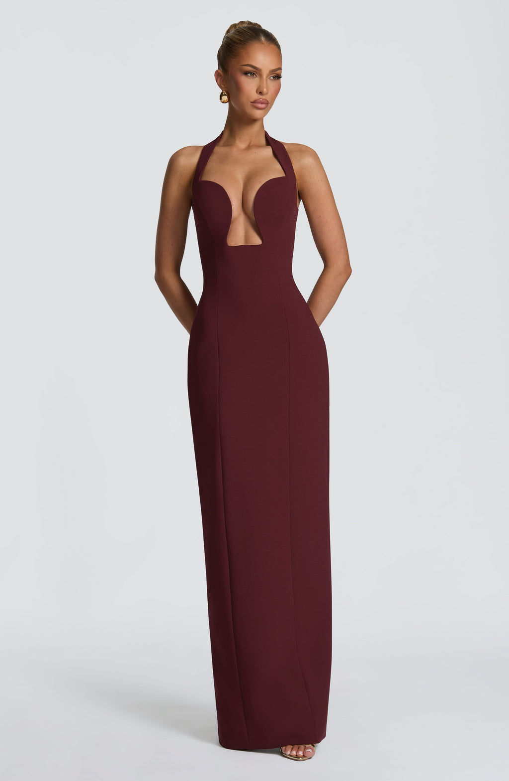 slim fit dress slacks Pink Maxi Dress - Patricia Maxi Dress - Blush main image 0