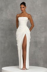 Cyra Maxi Dress - Ivory Dress Babyboo Fashion Premium Exclusive Design