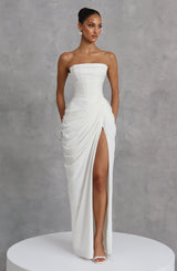 Cyra Maxi Dress - Ivory Dress Babyboo Fashion Premium Exclusive Design