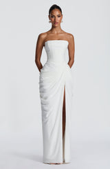 Cyra Maxi Dress - Ivory Dress Babyboo Fashion Premium Exclusive Design