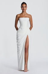 Cyra Maxi Dress - Ivory Dress Babyboo Fashion Premium Exclusive Design