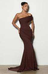 Kasia Gown - Plum Brown Dress Babyboo Fashion Premium Exclusive Design