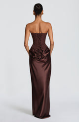 Maggie Maxi Dress - Plum Brown Dress Babyboo Fashion Premium Exclusive Design