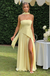 Maliyah Maxi Dress - Lemon Dress Babyboo Fashion Premium Exclusive Design