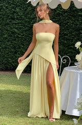 Maliyah Maxi Dress - Lemon Dress Babyboo Fashion Premium Exclusive Design