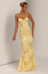 Nefertiti Maxi Dress - Lemon Dress Babyboo Fashion Premium Exclusive Design