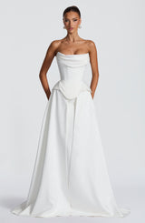 Neri Skirt Train - Ivory Skirt Babyboo Fashion Premium Exclusive Design