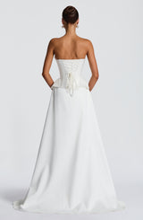 Neri Skirt Train - Ivory Skirt Babyboo Fashion Premium Exclusive Design