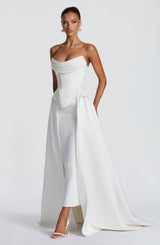 Neri Skirt Train - Ivory Skirt Babyboo Fashion Premium Exclusive Design