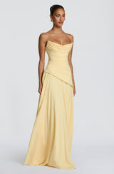 Patricia Maxi Dress - Lemon Dress Babyboo Fashion Premium Exclusive Design