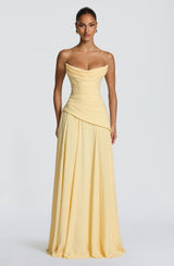 Patricia Maxi Dress - Lemon Dress Babyboo Fashion Premium Exclusive Design