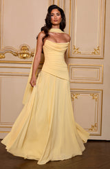 Patricia Maxi Dress - Lemon Dress XS Babyboo Fashion Premium Exclusive Design