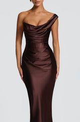 Thalassa Maxi Dress - Plum Brown Dress Babyboo Fashion Premium Exclusive Design