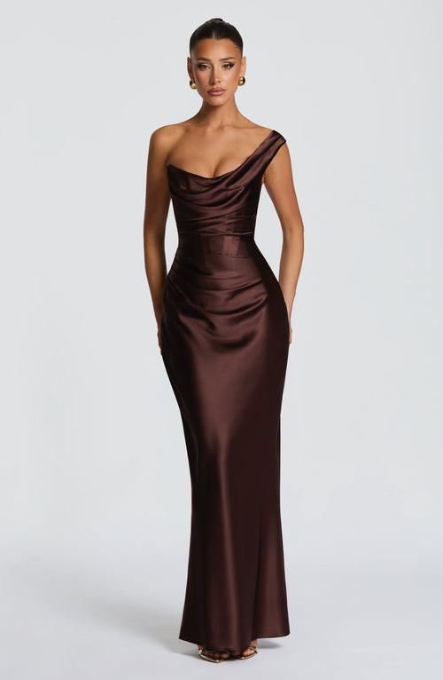 Plum Brown Bridesmaid Dress
