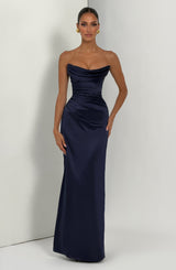Vessa Maxi Dress - Navy Dress Babyboo Fashion Premium Exclusive Design